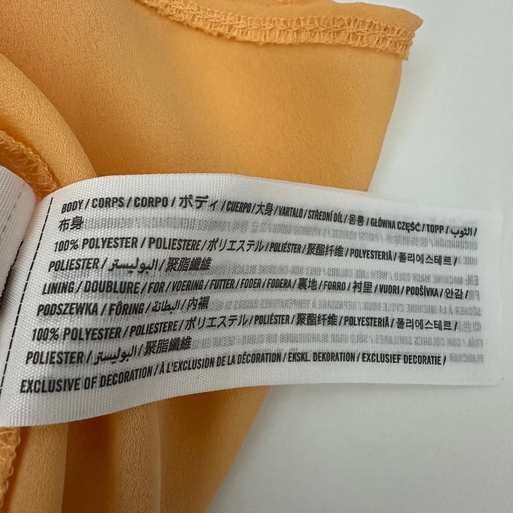 Abercrombie & Fitch Cowl Neck Tie String Slip Dress Orange Mini Dress SP